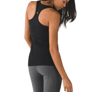 LULULEMON ATHLETICA Cool Racerback Tank In Black Size 4